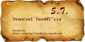 Stenczel Teodózia névjegykártya